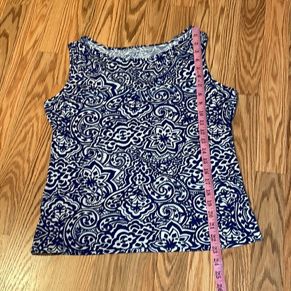 LandsāĀ EndāTankāTop,āNavyāBlueāPrint,āSmall - Picture 3 of 5